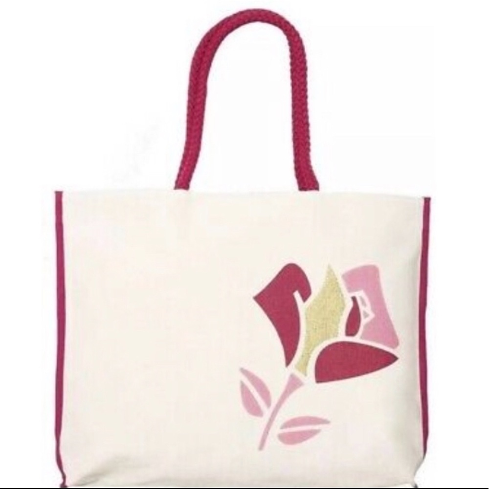 Paris pink summer tote bag